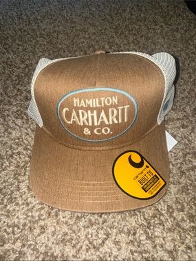 Carhartt Brown & Light Blue Hamilton Logo Cap